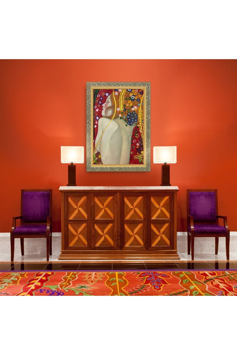 Luxury Line - Framed Oil Reproduction of an Original Painting by Gustav Klimt, Alternate, color, MULTI