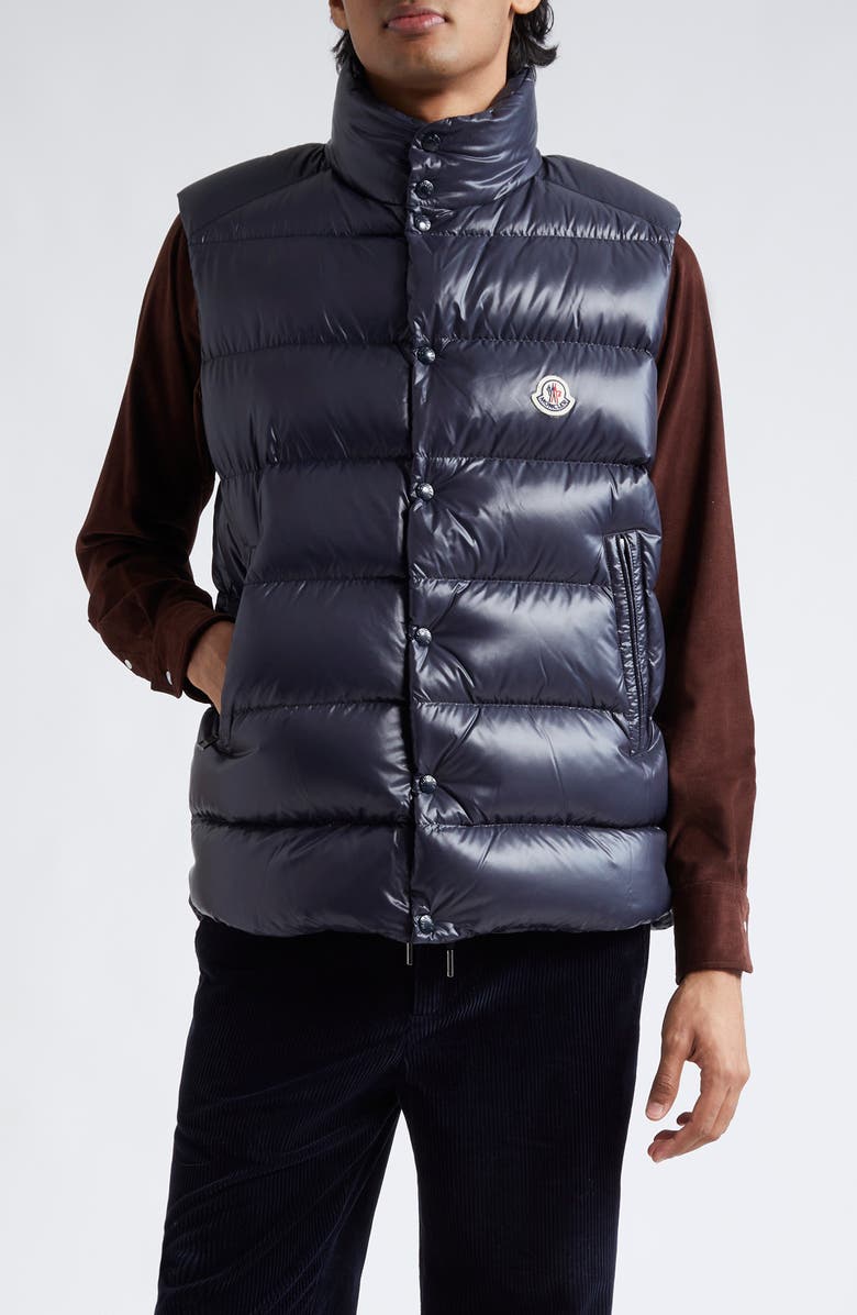 Moncler Tibb Down Puffer Vest, Main, color, Navy Blue