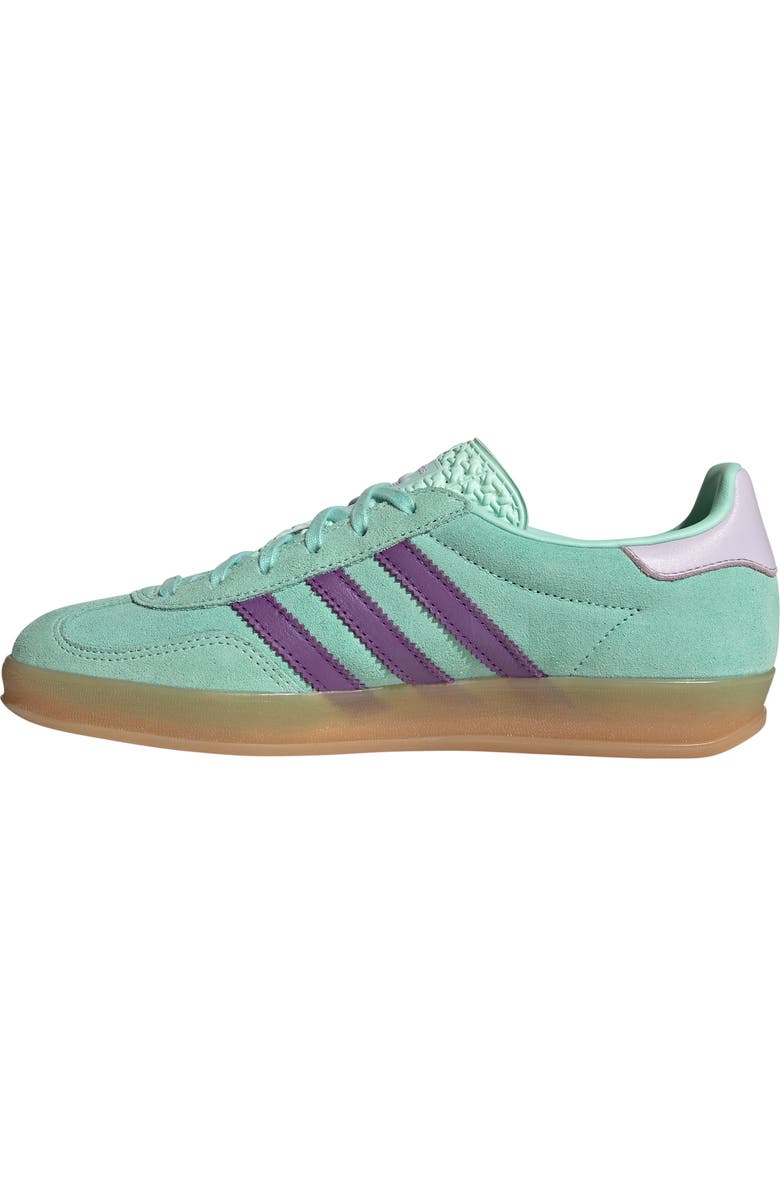adidas Gazelle Indoor Sneaker, Alternate, color, Mint/ Purple/Lavender