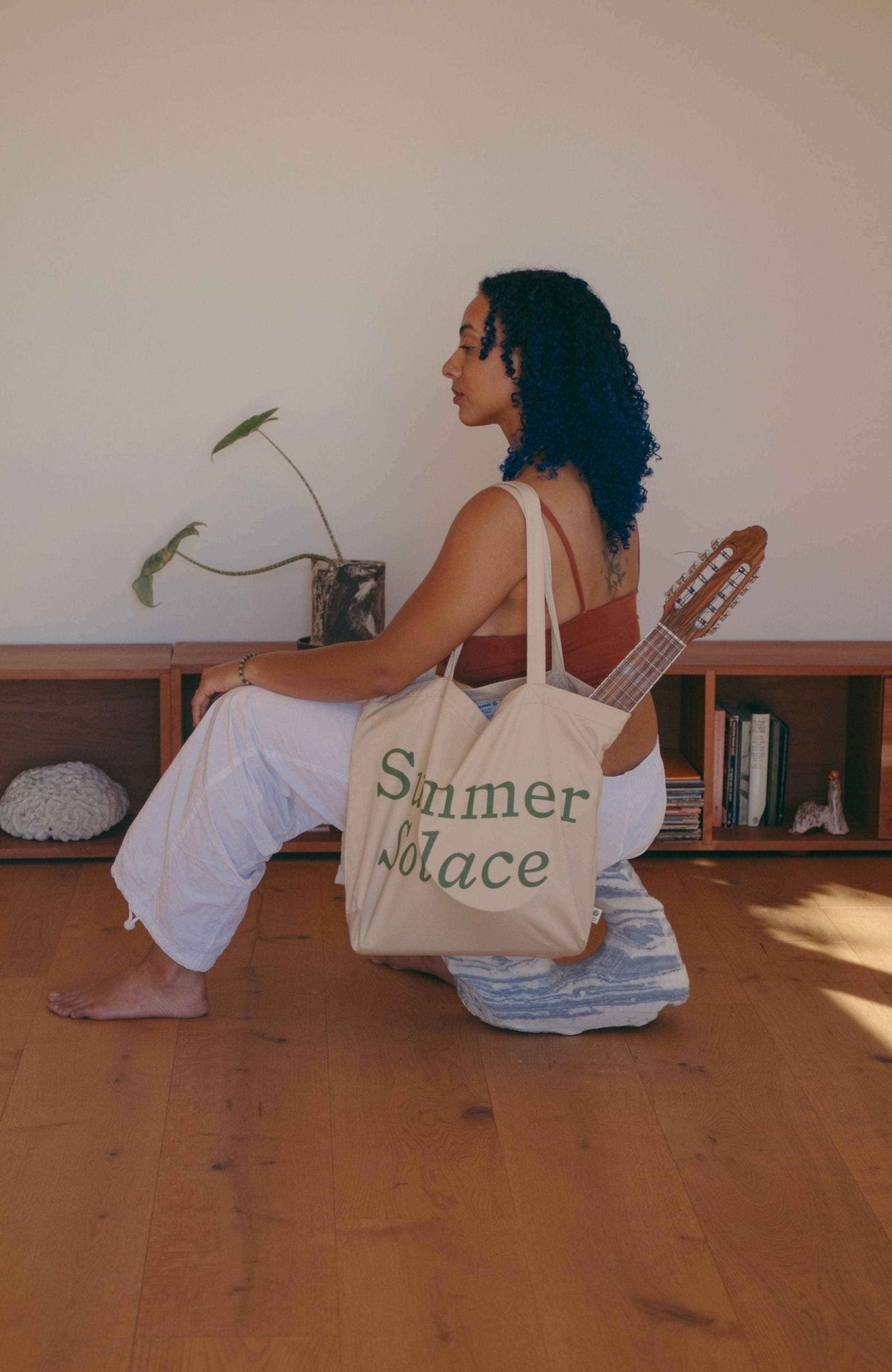 Summer Solace Tallow Summer Solace Organic Eco Tote Bag, Alternate, color, Oyster