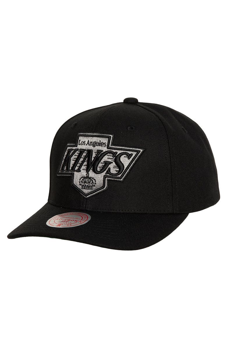 Mitchell & Ness Men's Mitchell & Ness Black Los Angeles Kings Team Ground Pro Adjustable Hat, Main, color, Black