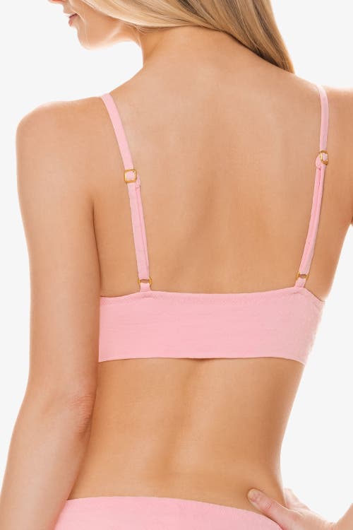 Helen Jon Banded Bikini Top In Pink
