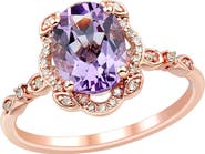 Frankie & Zoe Amethyst & Diamond Ring