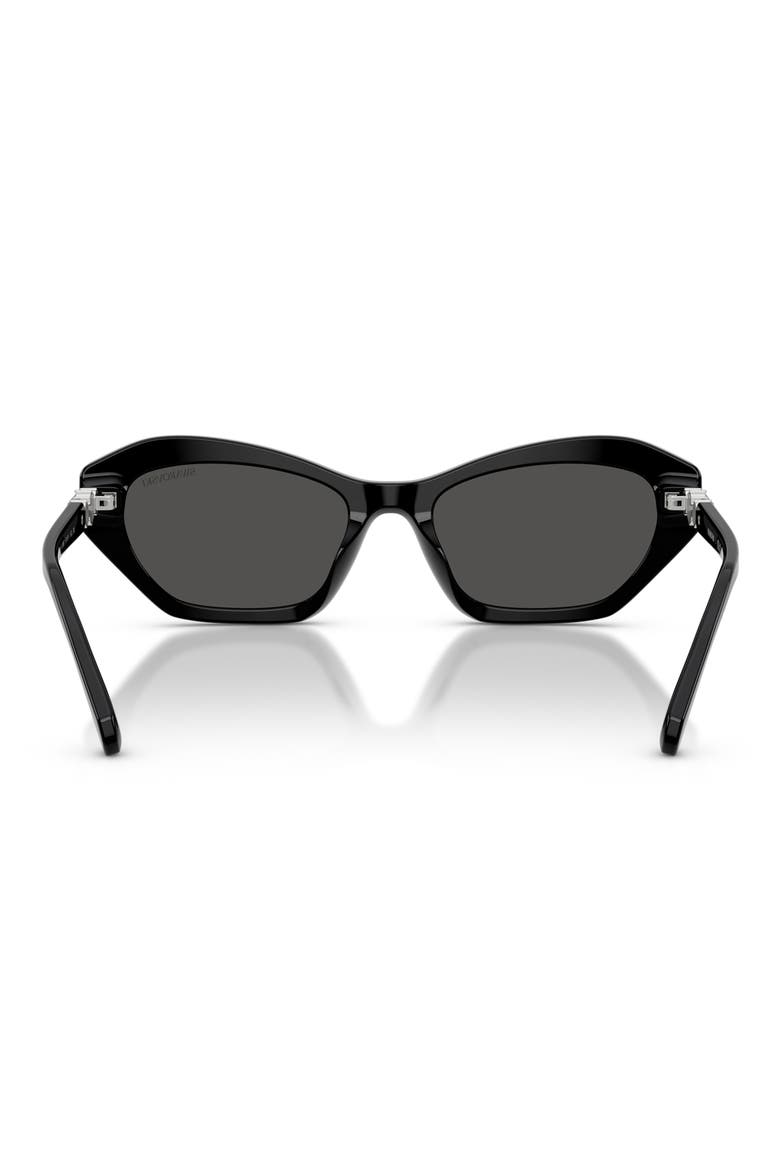 54mm Cat Eye Sunglasses, Alternate, color, BLACK / DARK GREY
