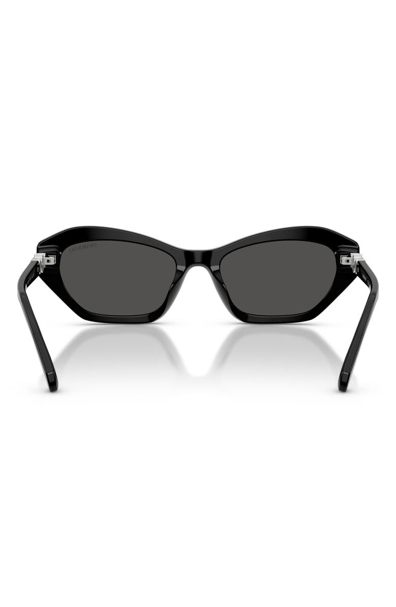 Swarovski 54mm Cat Eye Sunglasses, Alternate, color, Black / Dark Grey