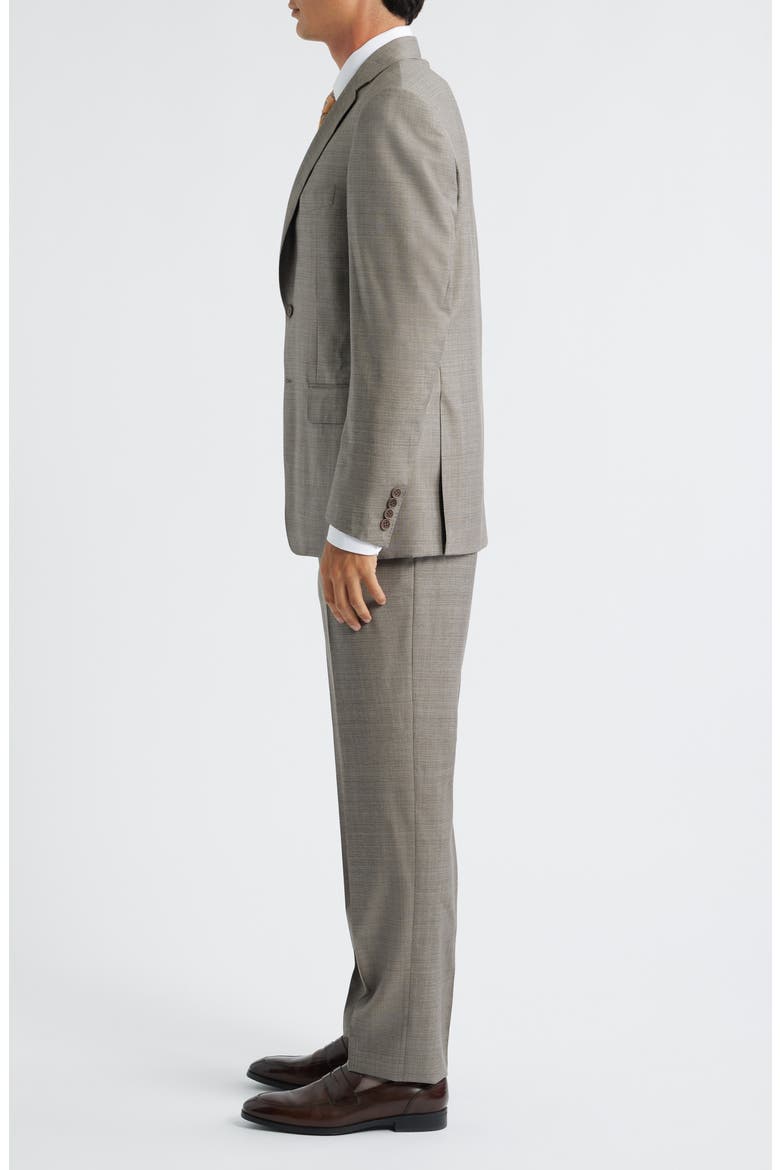 Siena Regular Fit Brown Mélange Super 130s Wool Suit, Alternate, color, BEIGE