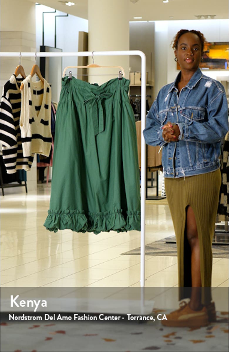 Favorite Part Tie Waist Tiered Poplin Maxi Skirt, sales video thumbnail