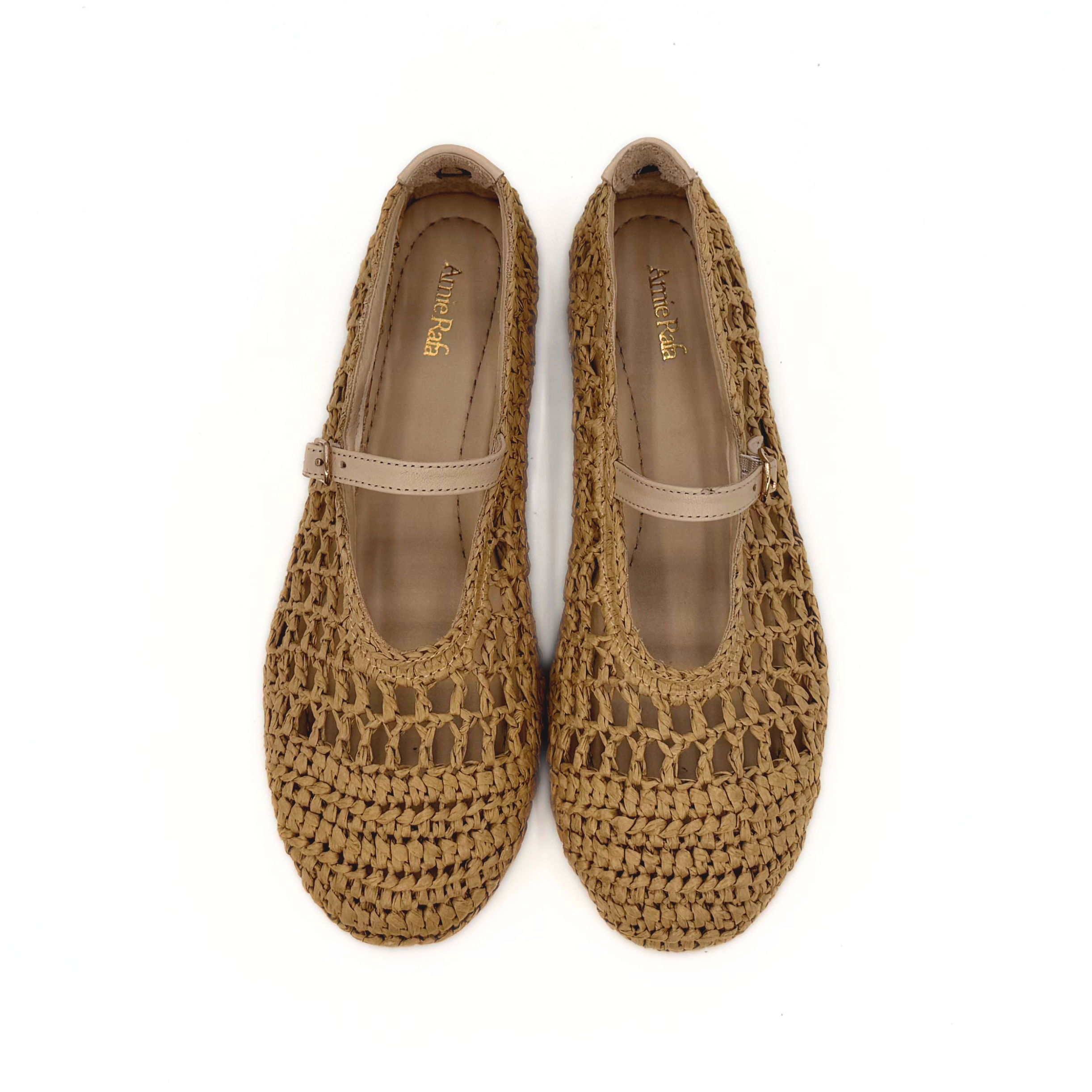 Elaina Raffia Mary Janes, Alternate, color, Beige
