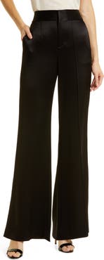 ALICE + OLIVIA Dylan Wide Leg Satin Trousers