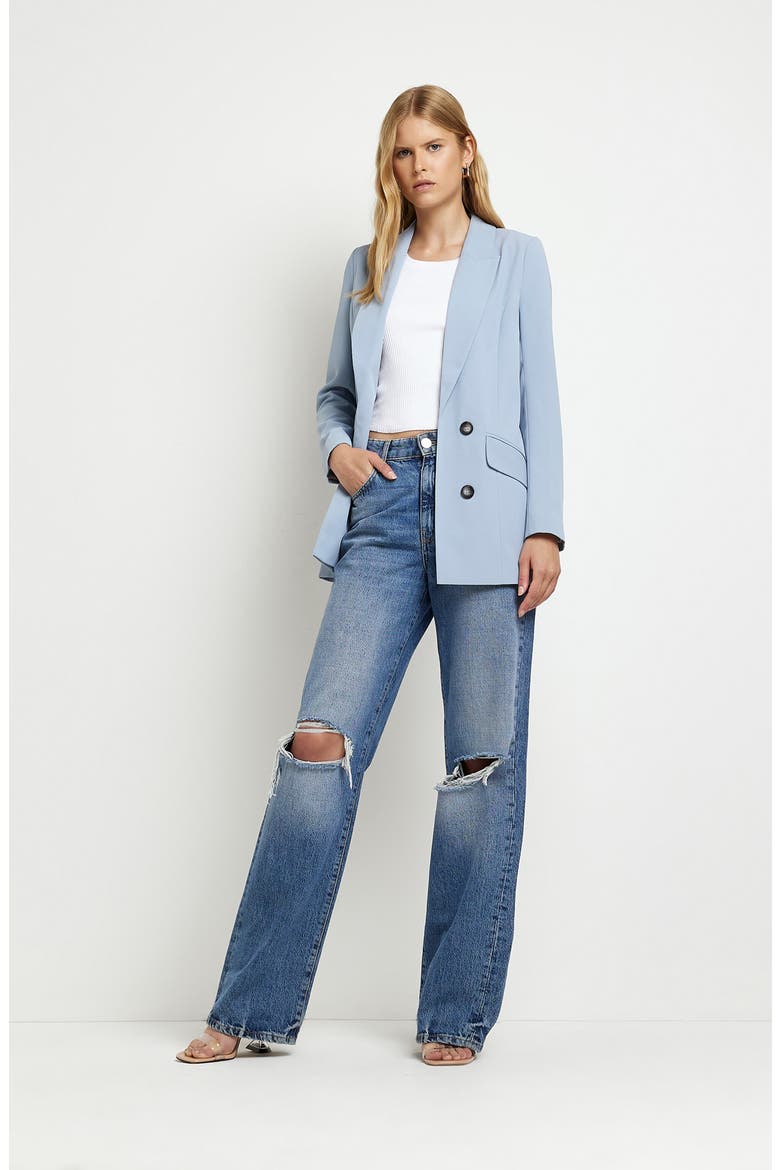 Open Front Blazer, Alternate, color, LIGHT BLUE