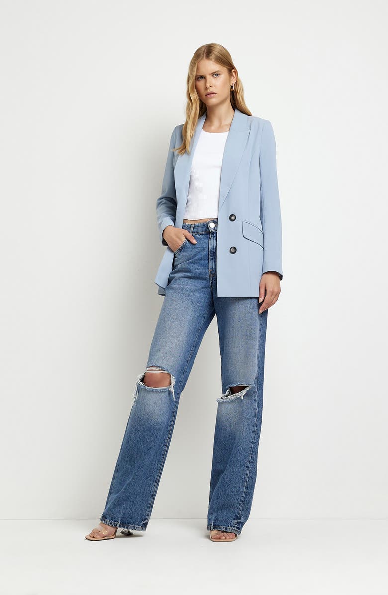 River Island Open Front Blazer, Alternate, color,