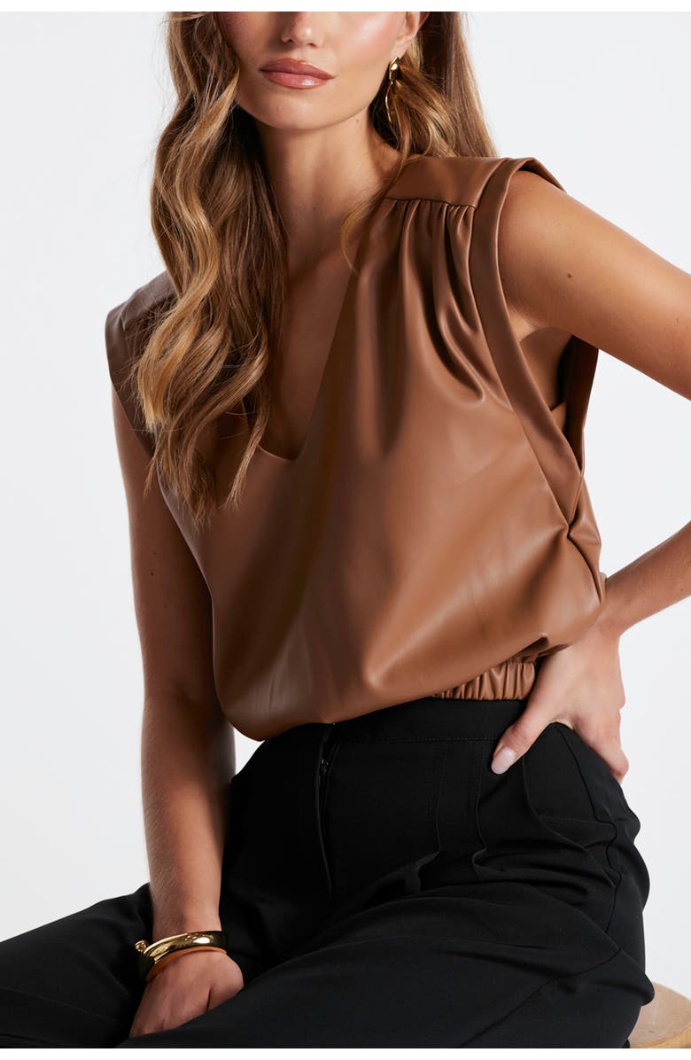 Bishop + Young Simone Leather Top, Alternate, color, 