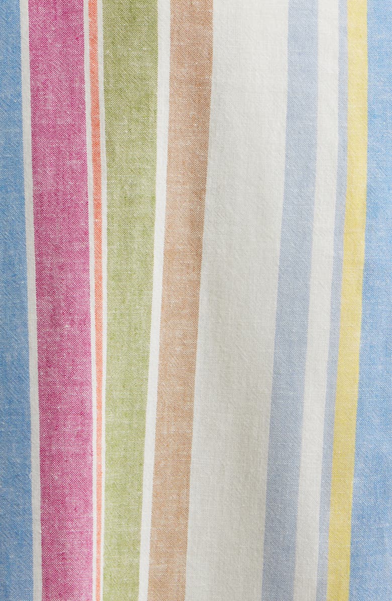 Pendleton Stripe Linen Blend Midi Skirt, Alternate, color, Ivory Multi Stripe