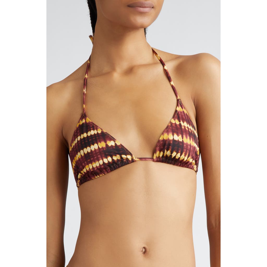 Ulla Johnson Maya Triangle Bikini Top In Orange