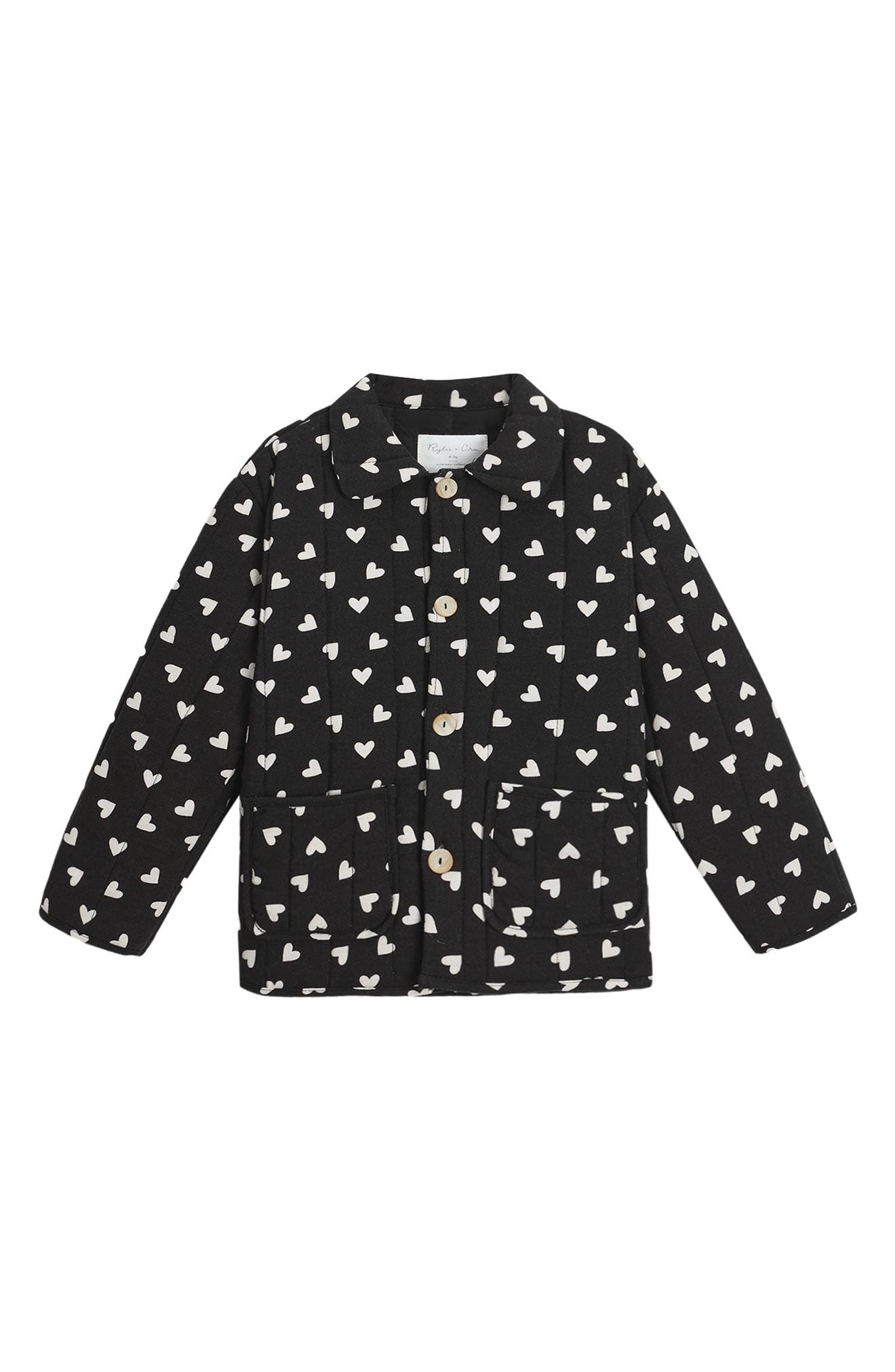 Kids' Heart Printed Quilted Coat