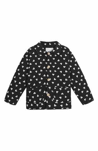Kids' Heart Printed Quilted Coat