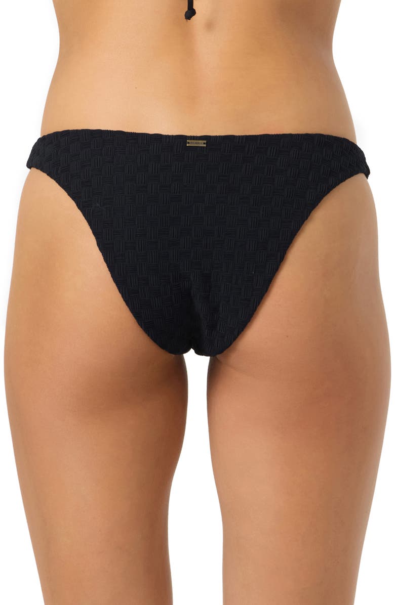 O'Neill Willow Weave Flamenco Bikini Bottoms, Alternate, color, Black