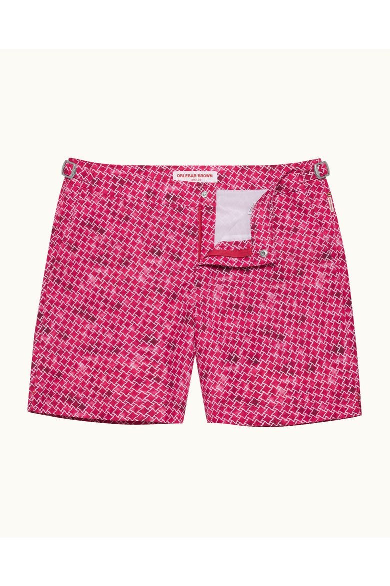 Bulldog Tailored-Fit Swim Shorts, Main, color, SUNSET PINK