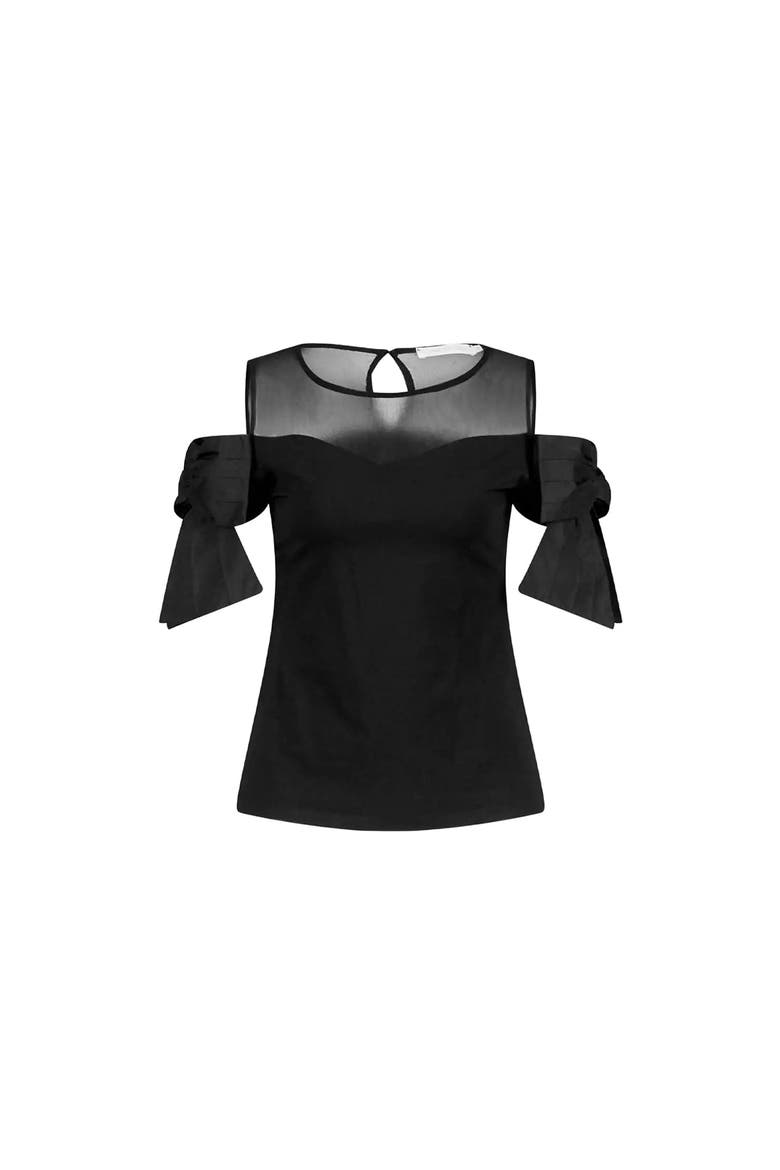 Virtyl Sweetheart Neckline Jersey Top, Main, color, Black