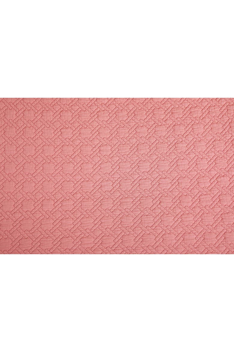 26" x 26" Trellis Peony Cotton Euro Sham Set - Machine Washable, Alternate, color, Pink