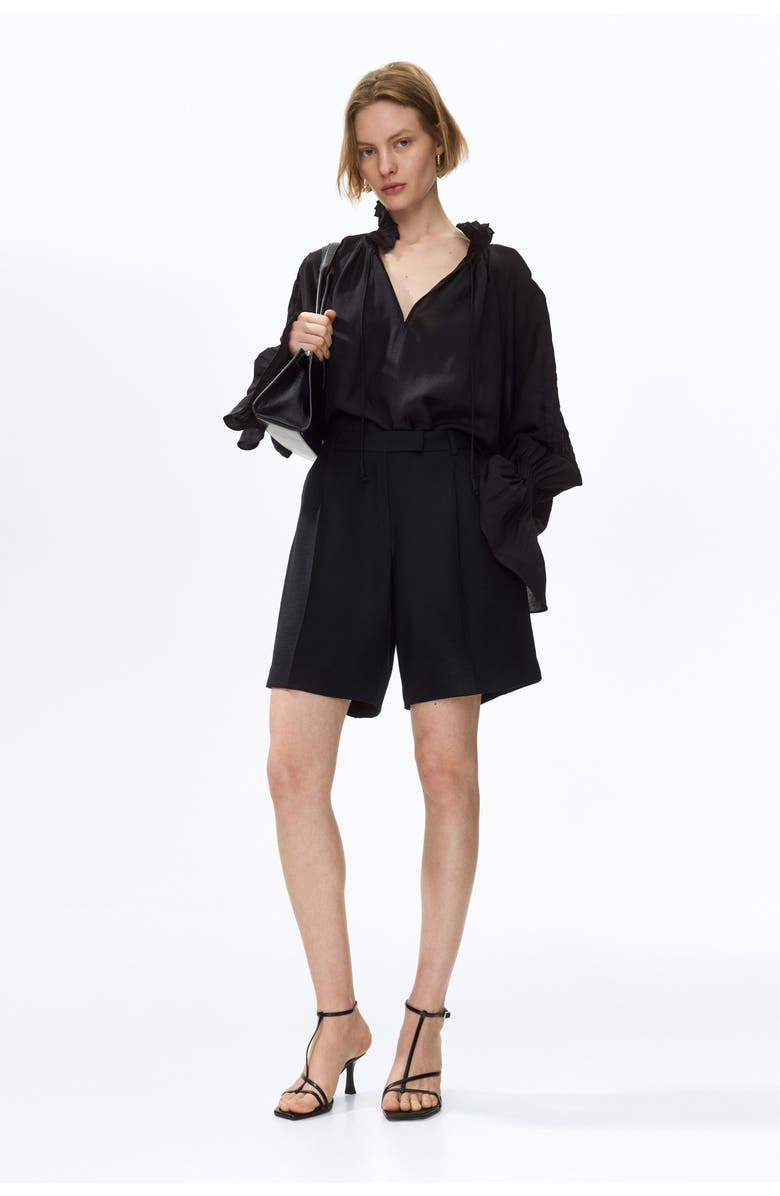 H&M Bermuda shorts, Main, color, Black