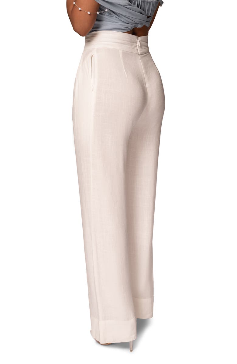 JLUXLABEL Villa Views Cotton & Linen Pants, Alternate, color, 