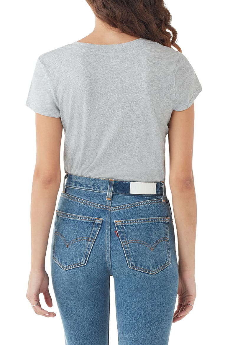 Kate V-Neck T-Shirt, Alternate, color, HEATHER GREY