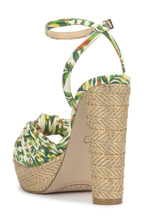 Jessica Simpson Immie Platform Sandal In Green Multi
