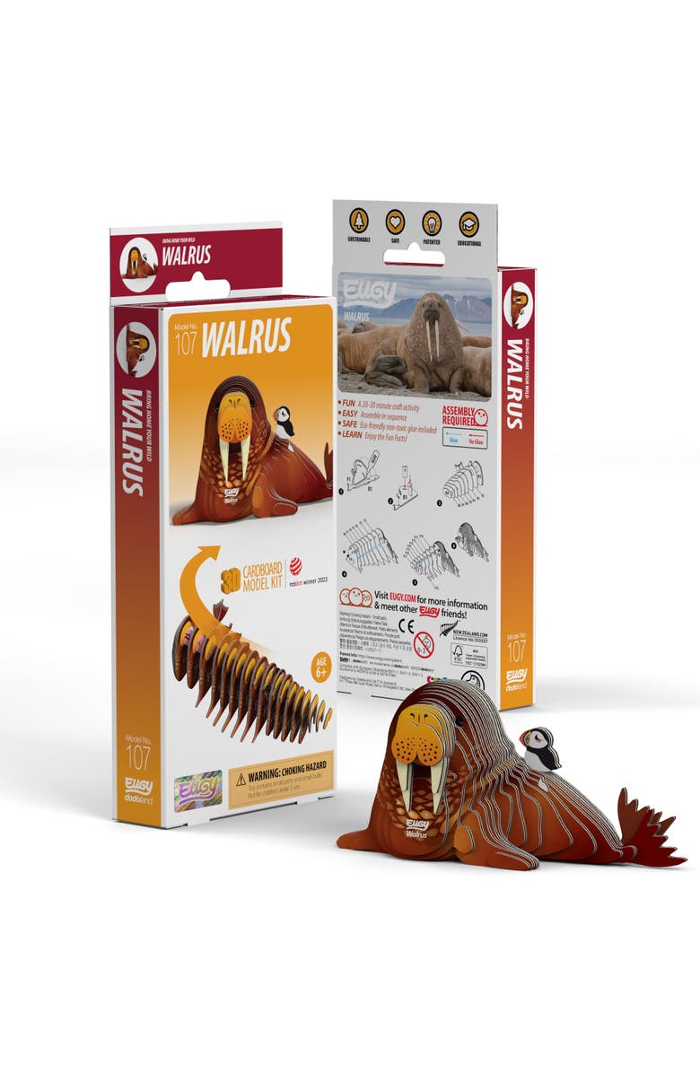 Eugy Puzzles Walrus 3D Puzzle, Main, color, NO COLOR