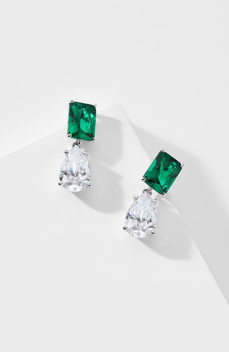 Nadri Shine On Cubic Zirconia Drop Earrings, Alternate, color,