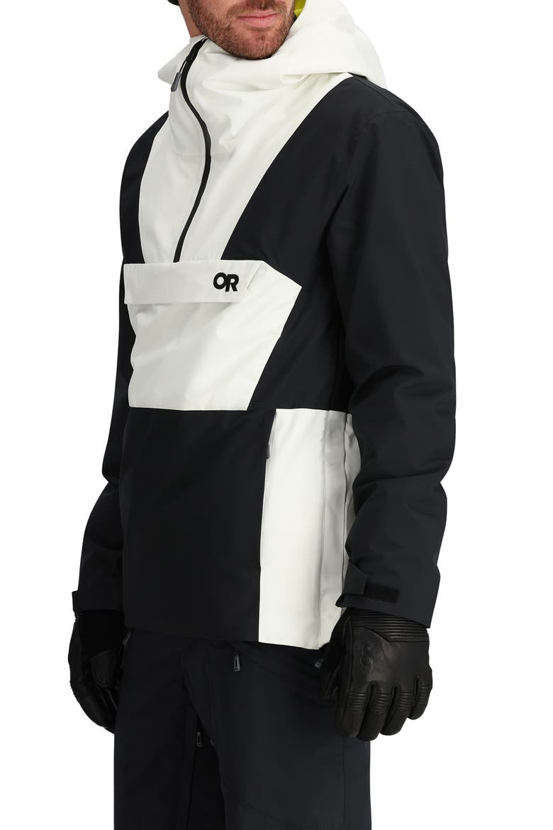 Snowcrew Down Anorak, Alternate, color, BLACK/ SNOW