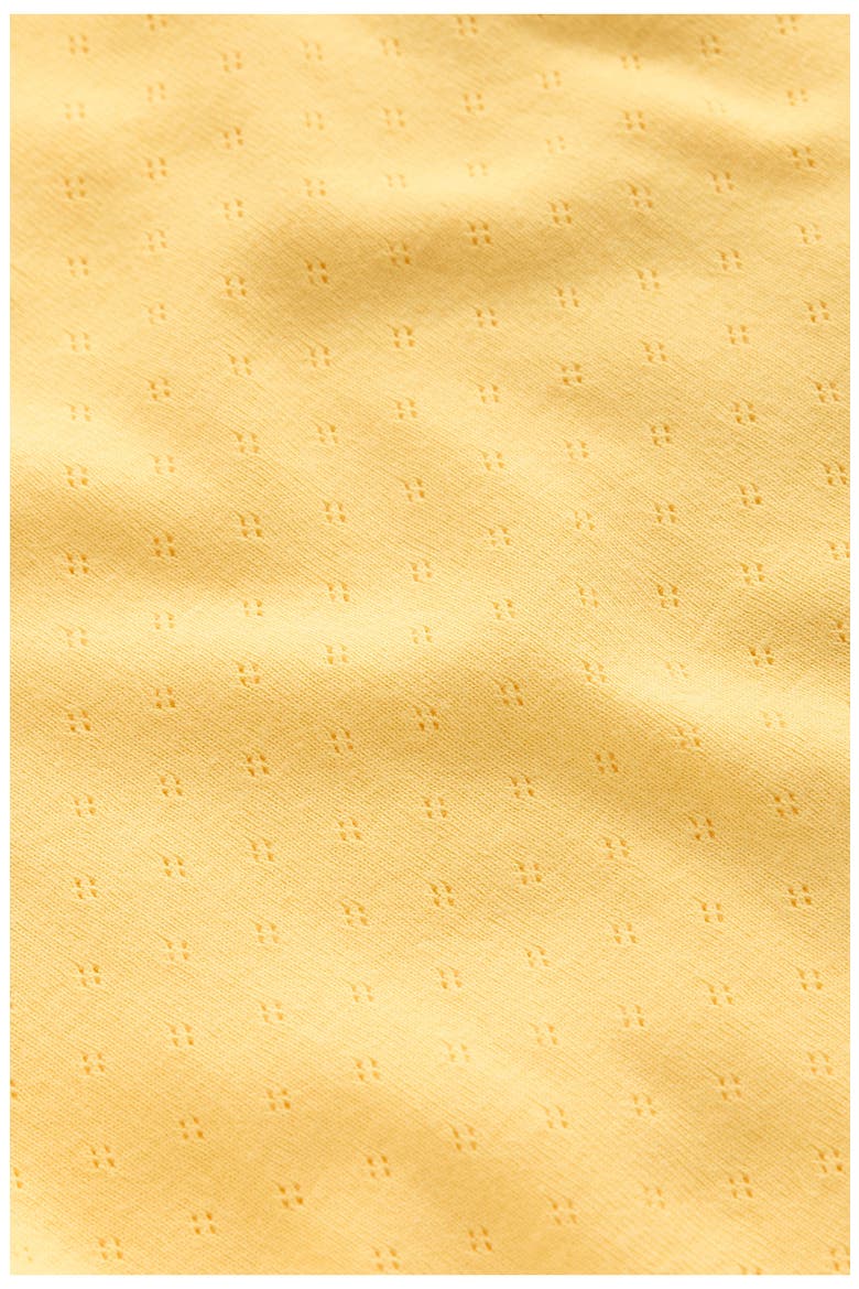 Kids' Cotton Pointelle T-Shirt, Alternate, color, YELLOW