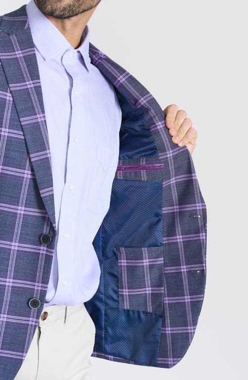 Savile Row Co Savoy Plaid Peak Lapel Blazer