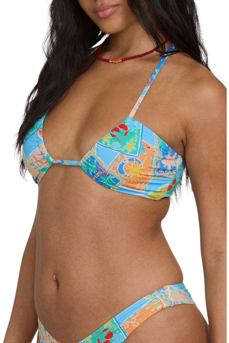 Coastal Cruise Drew Bandeau Bikini Top, Alternate, color, DREAM BLUE
