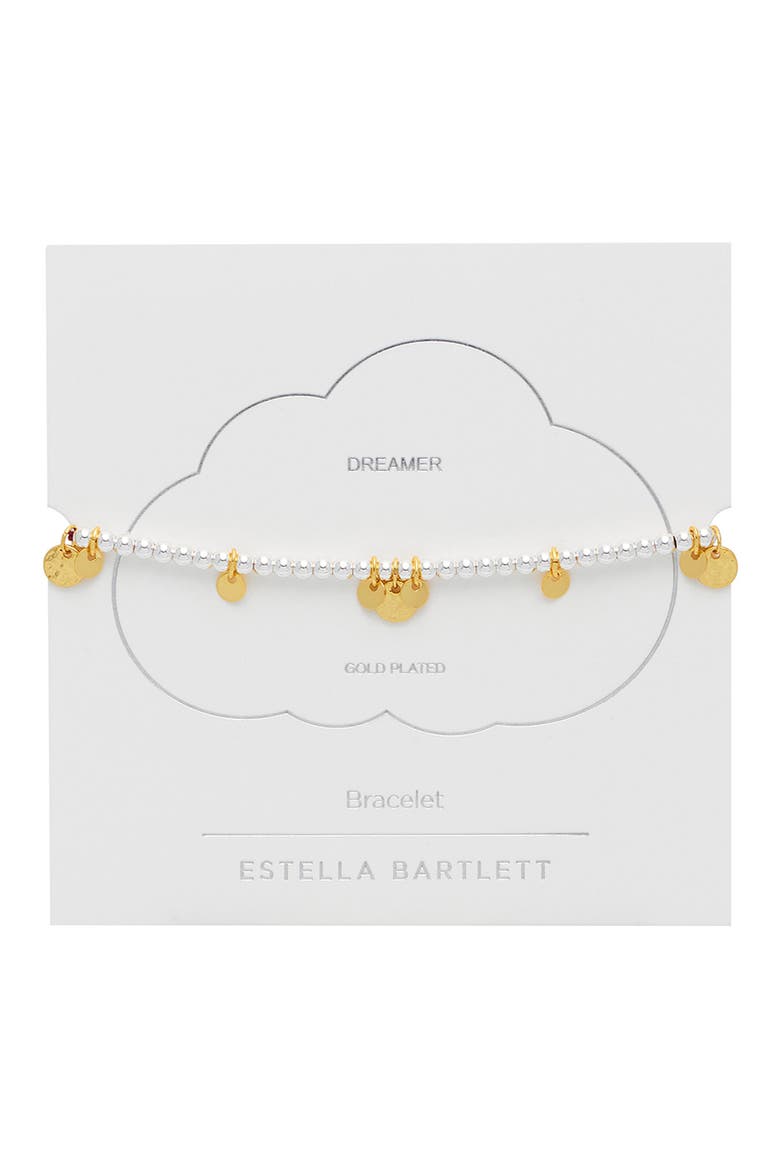 Coin Beaded Friendship Slider Bracelet, Main, color, GOLD AND SILVER