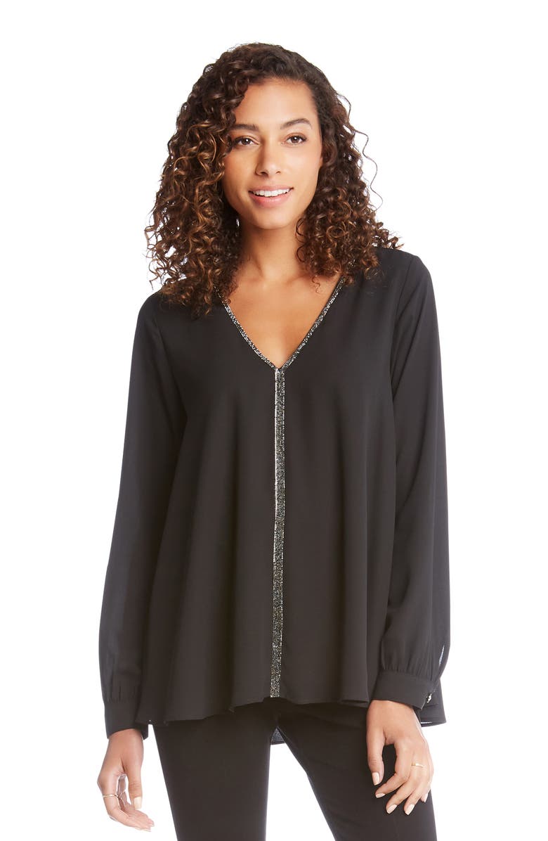 Karen Kane Sparkle Trim Top, Alternate, color, 