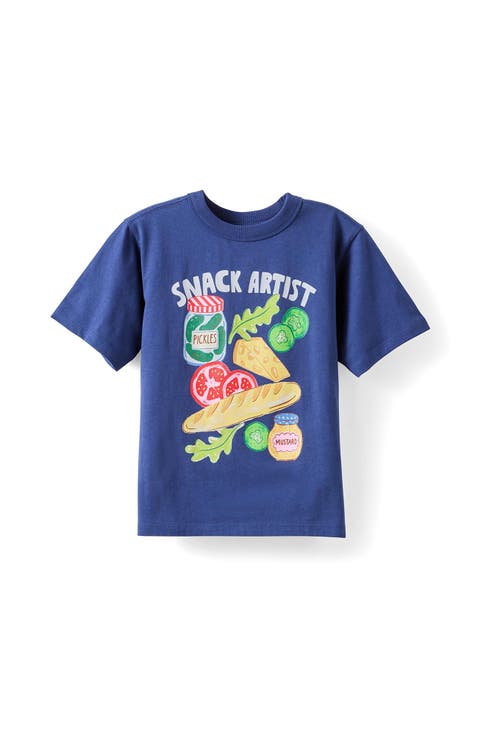 Kid's Poppy Oversize Graphic Print Tee