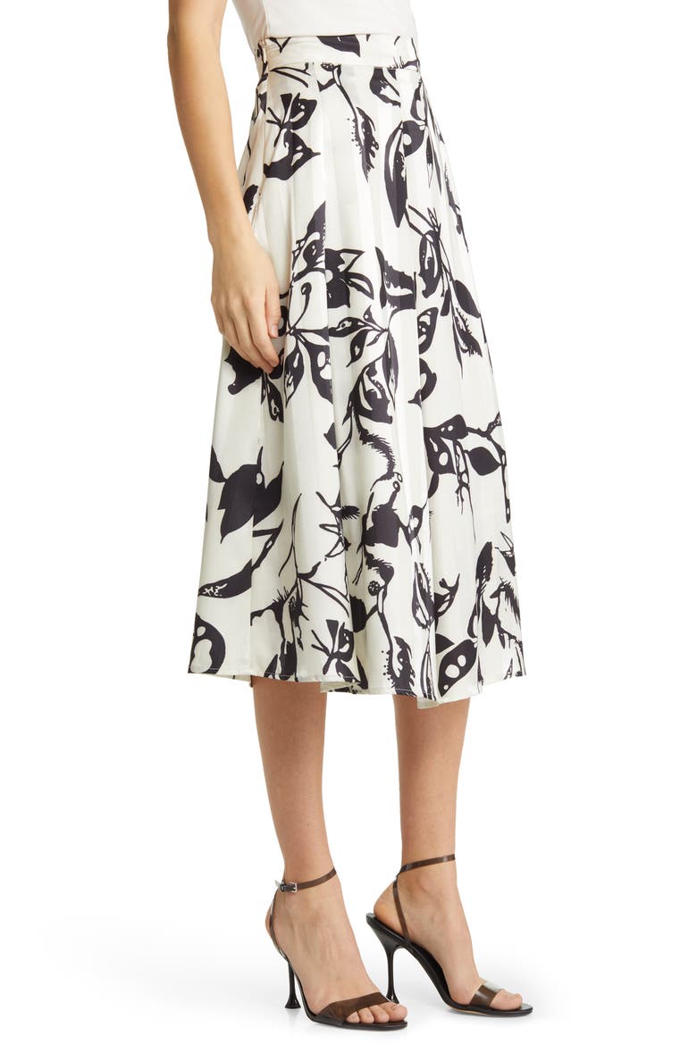 Ryan Floral Midi Skirt, Alternate, color, WHITE