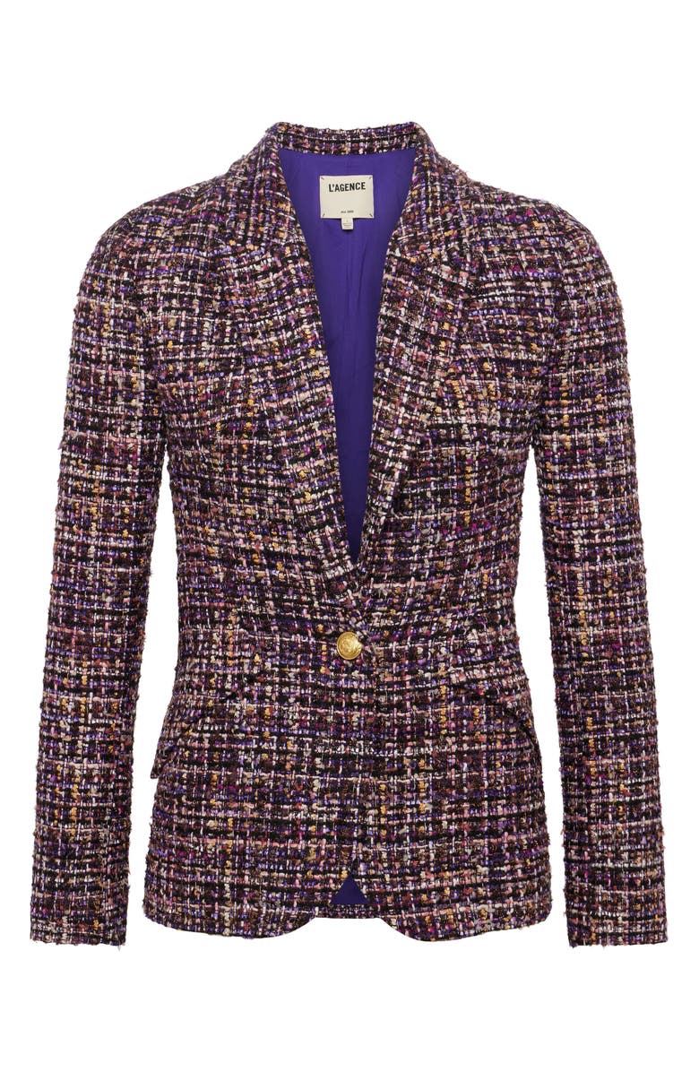 L'AGENCE Chamberlain Tweed Blazer, Alternate, color, 