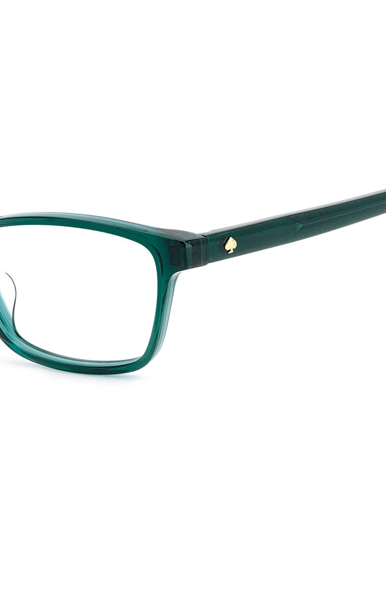 Kate Spade New York agnessa 49mm rectangular reading glasses, Alternate, color, Green