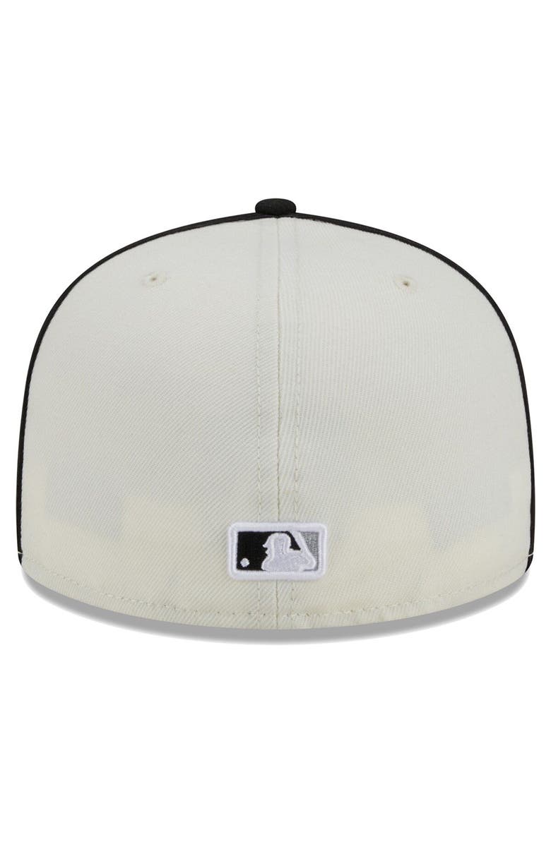 New Era Men's New Era Cream/Black Chicago White Sox Chrome Sutash 59FIFTY Fitted Hat, Alternate, color, Cream