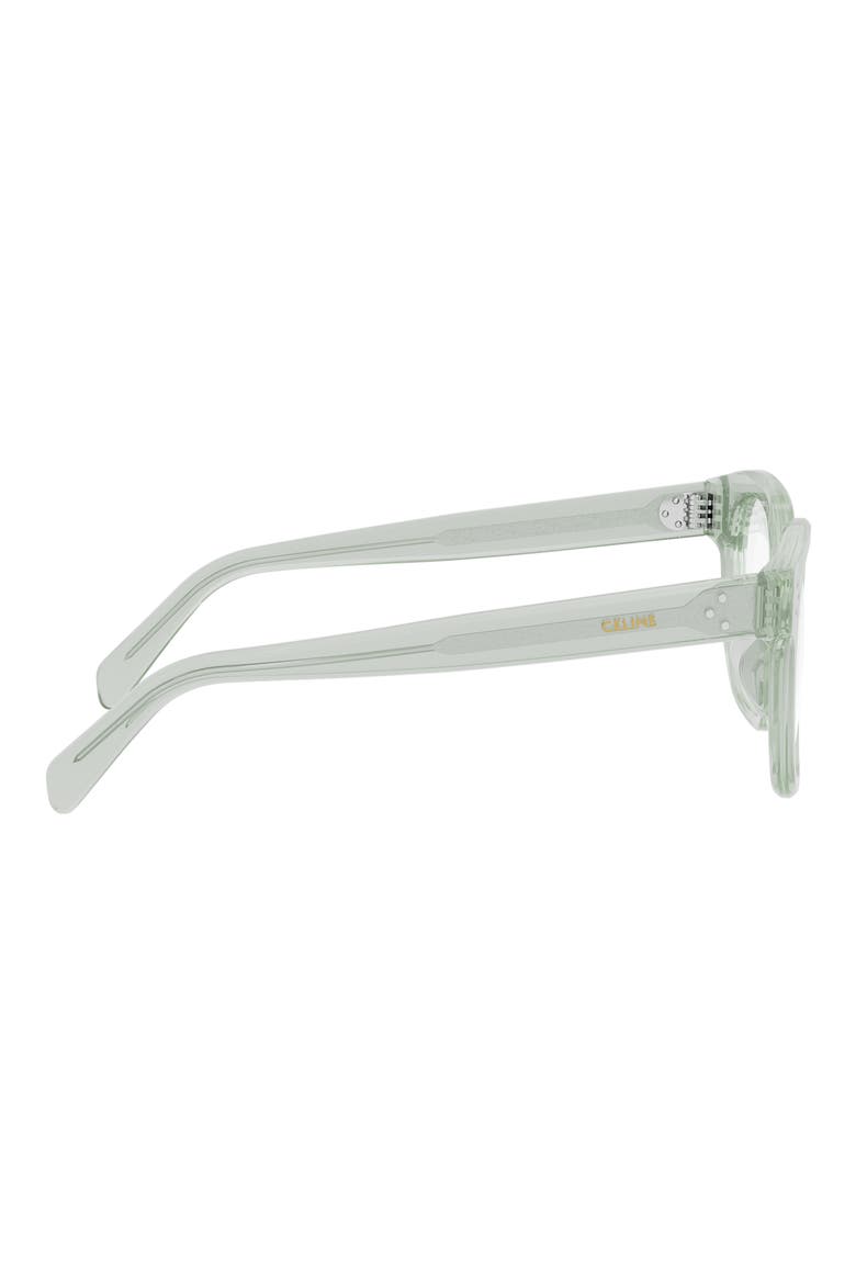 Bold 53mm Round Optical Glasses, Alternate, color, SLTGRN
