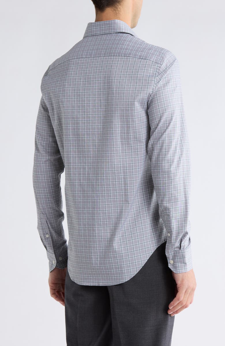 Ted Baker London Slim Fit Four-Season Performance Dress Shirt, Alternate, color, Moss