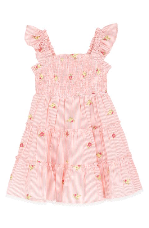 Kids' Embroidered Seersucker Smocked Dress (Toddler & Little Kid)