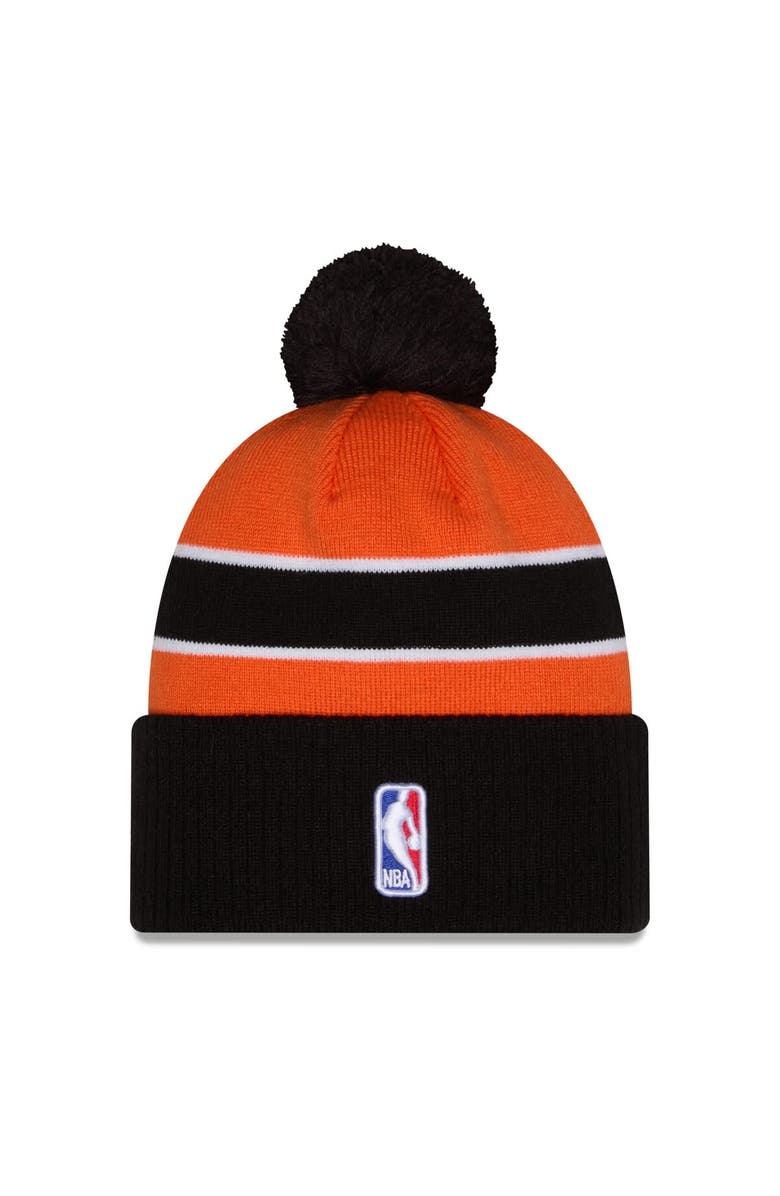 New Era Men's New Era Orange/Black LA Clippers 2025/26 City Edition Cuffed Knit Hat with Pom, Alternate, color, Orange