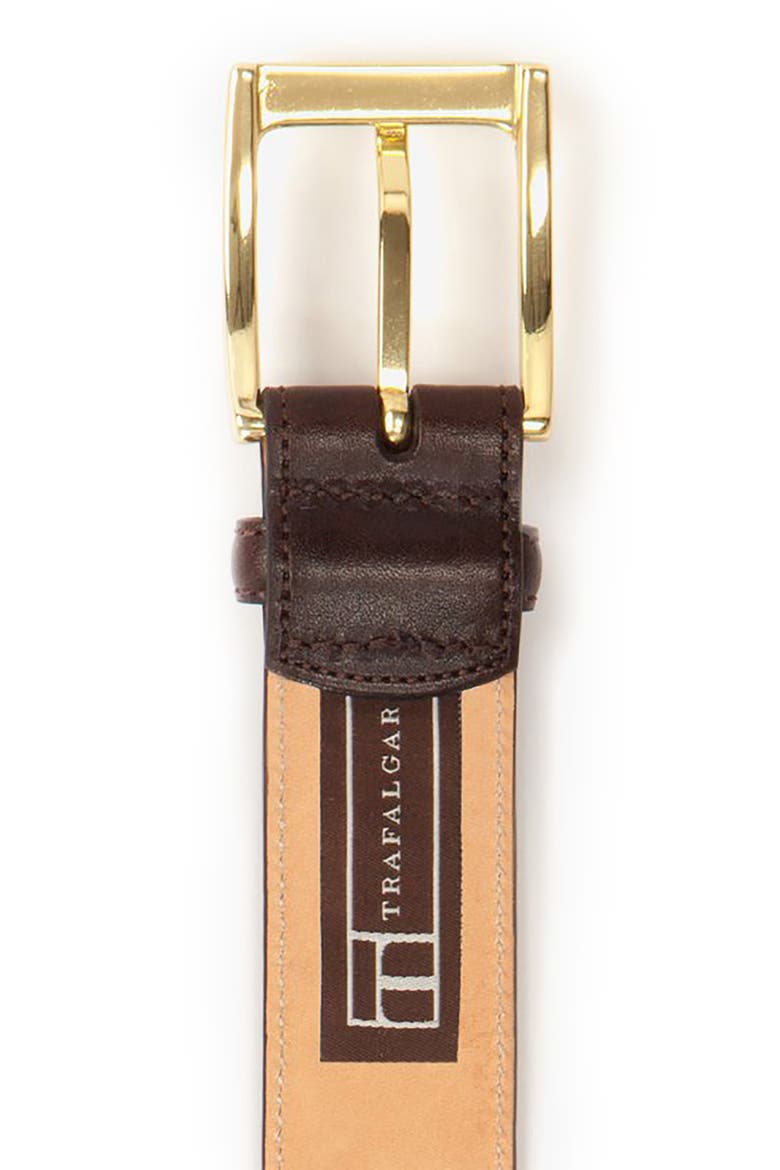 'Cortina' Leather Belt, Alternate, color, DARK BROWN