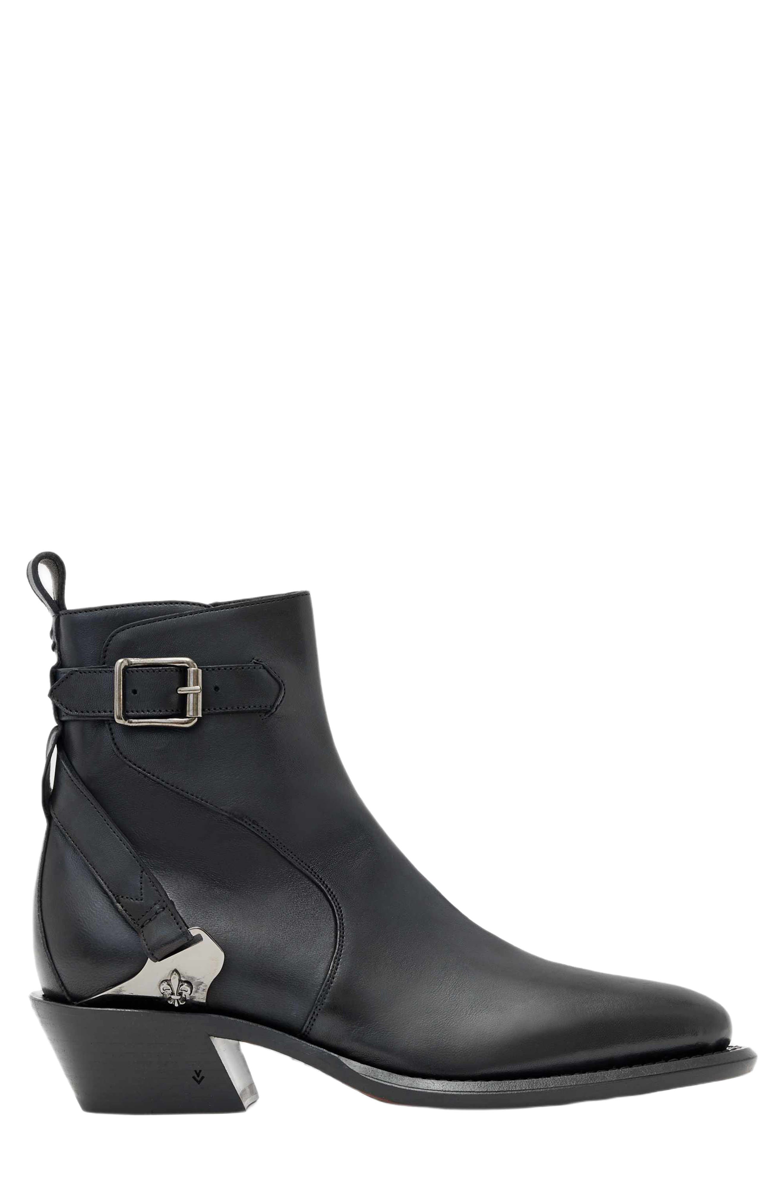 John Varvatos Crosby Saddle Jodhpur Boot, Alternate, color, Black