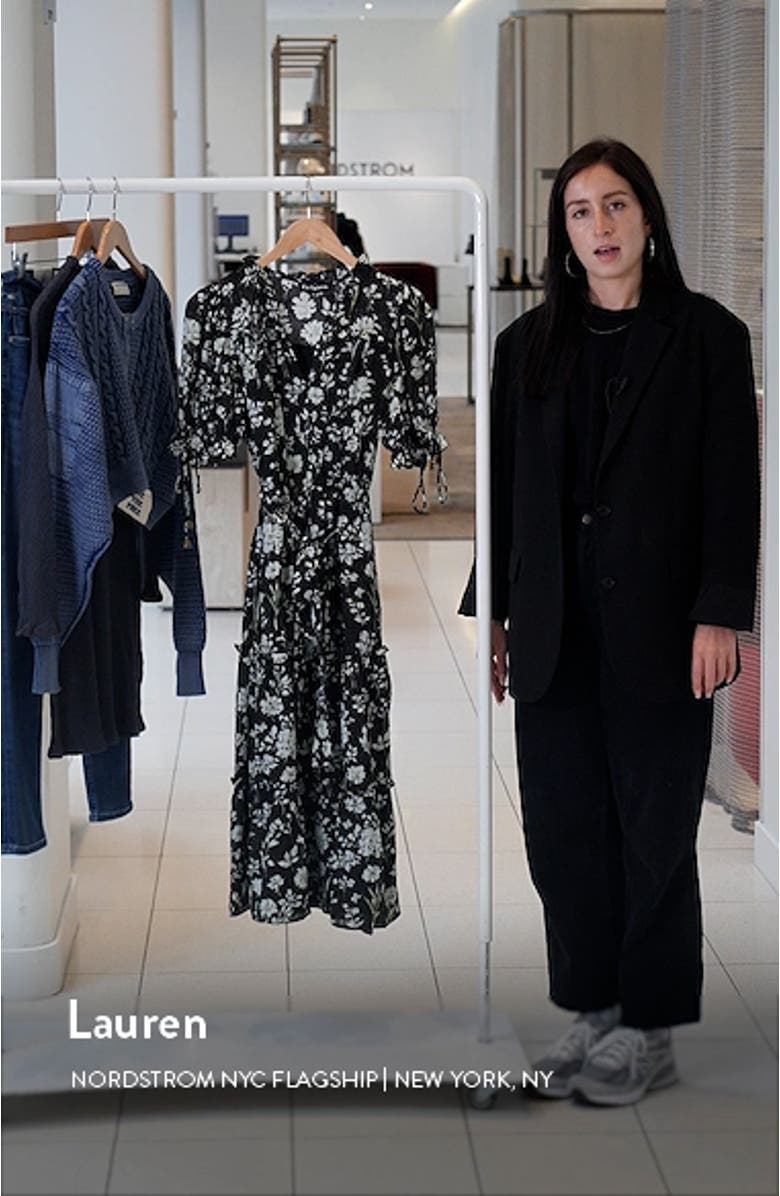 Emory Floral Print Midi Dress, sales video thumbnail