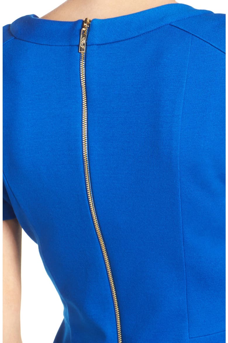 Seamed Ponte A-Line Dress, Alternate, color, OPULENT COBALT