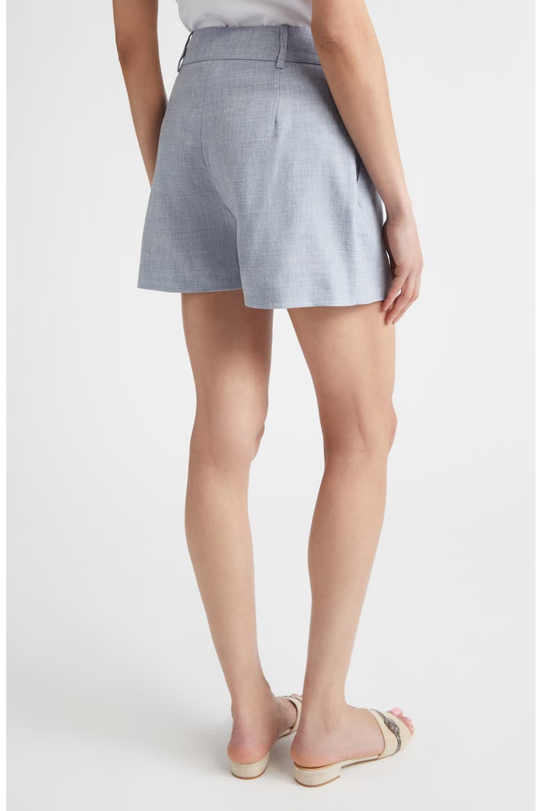 Linen & Wool Chambray Shorts, Alternate, color, 130 SKY BLUE